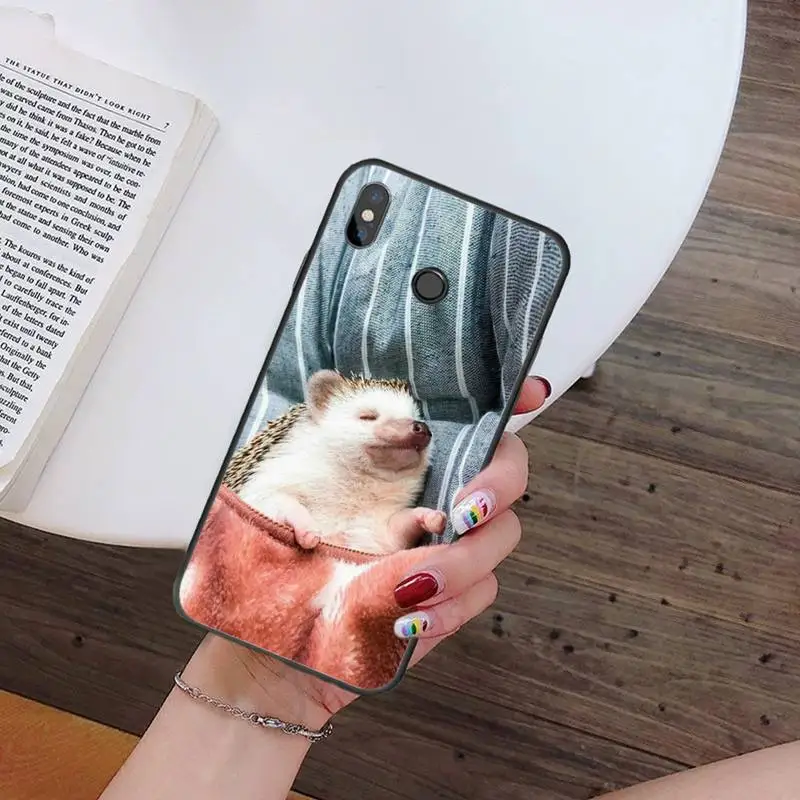 

animal Hedgehog cute funny Phone Case For Xiaomi Redmi 7 9t 9se k20 mi8 max3 lite 9 note 8 9s 10 pro Silicone Shell Cover Funda