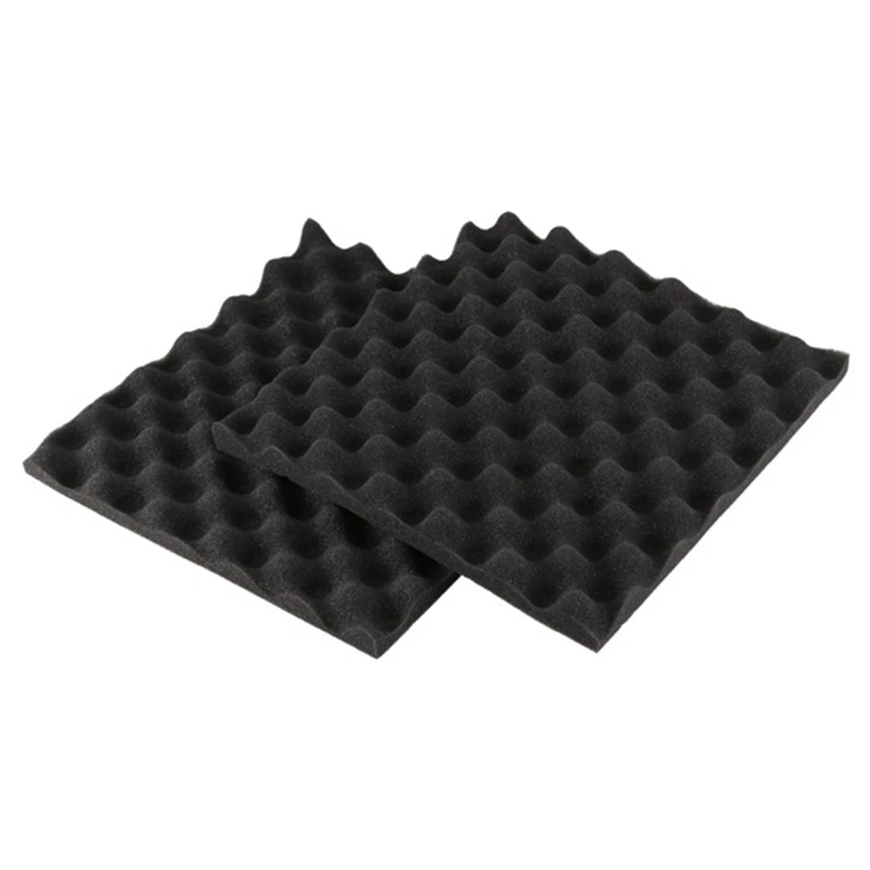 

6 Pcs Soundproofing Foam Studio Acoustic Foam Soundproof Absorption Black Wedge Polyurethane Foam 30 x 30 x 3cm