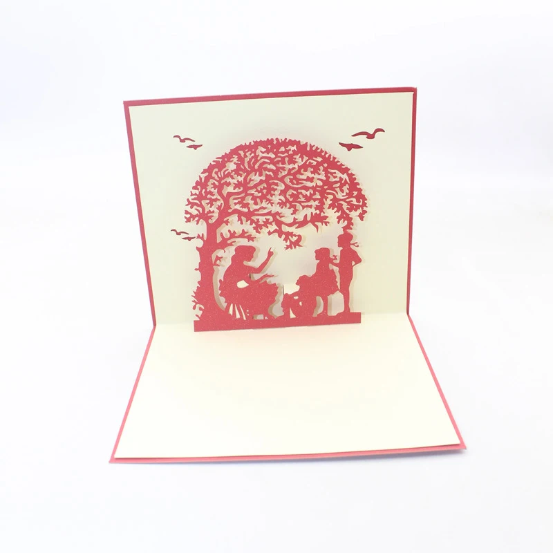 3D лазерная резка ручная работа сердце спасибо учителю и студенту бумажное