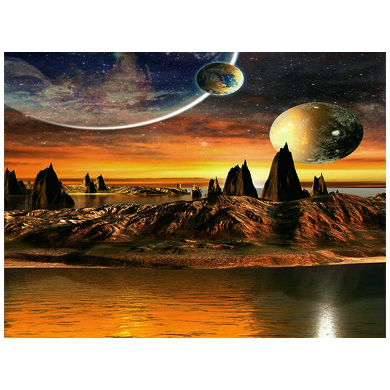 

Full Round/Square Starry Sky NEW 5D DIY Diamond Painting Landscape AB Cross Stitch Mosaic Pictures Decor Gift