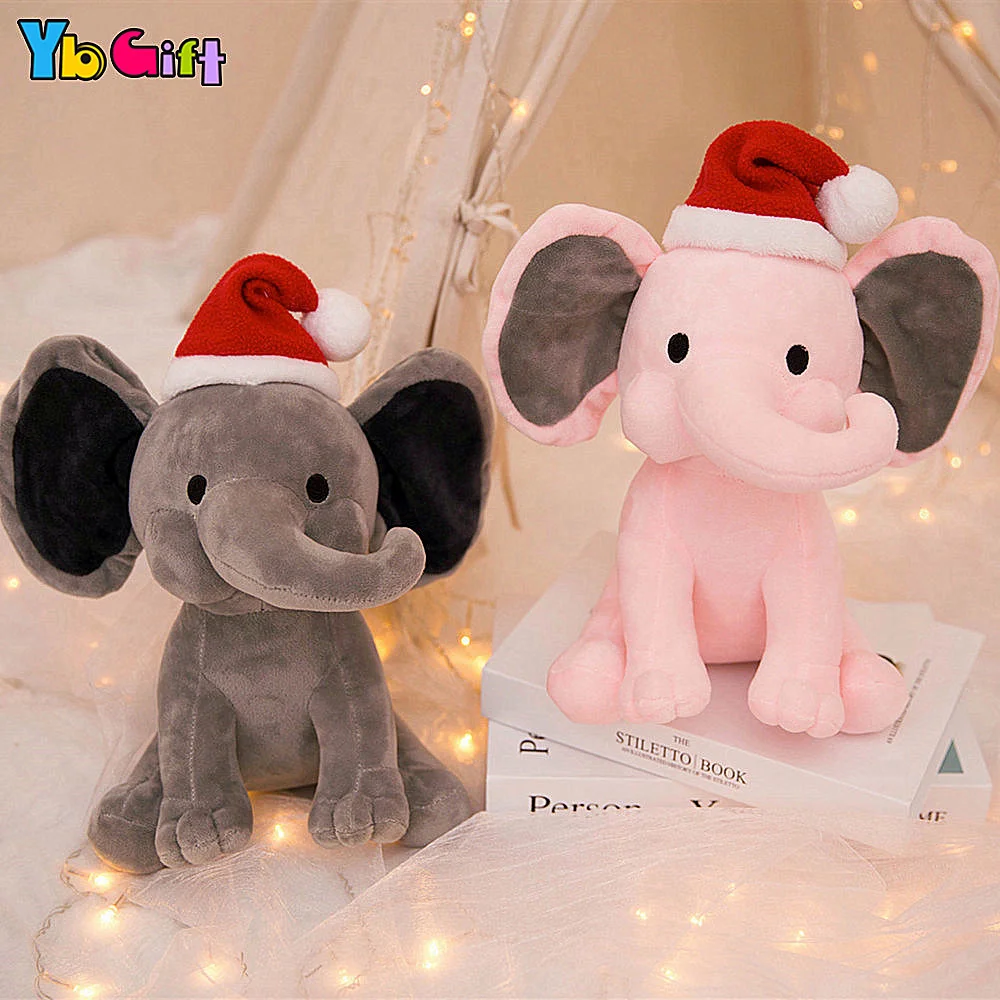 Kawaii cute Plush Elephant couple doll filled with Cotton wedding party Toy Decoration children's birthday gift peluche 18inch doll red sweater suit children s toy doll accessories children s birthday giftc692