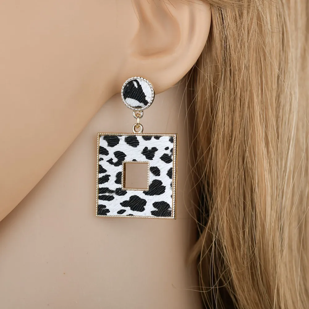

2020 New Fashion Leopard Print Dangel Earring Hyperbole Sexy Elegant Fairy Drop Earring for Women Girls Jewelry Party