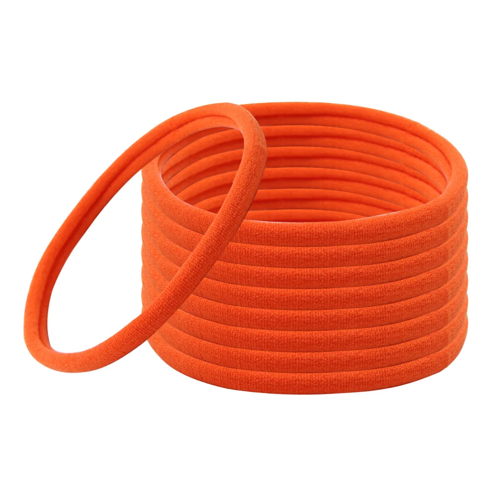 orange IBOWS 10 шт. спандекс нейлоновая повязка однотонный комплект с эластичной резинкой и повязка на голову для маленьких девочек Малыш DIY узкие лентой Головные уборы аксессуары для волос - Цвет: orange