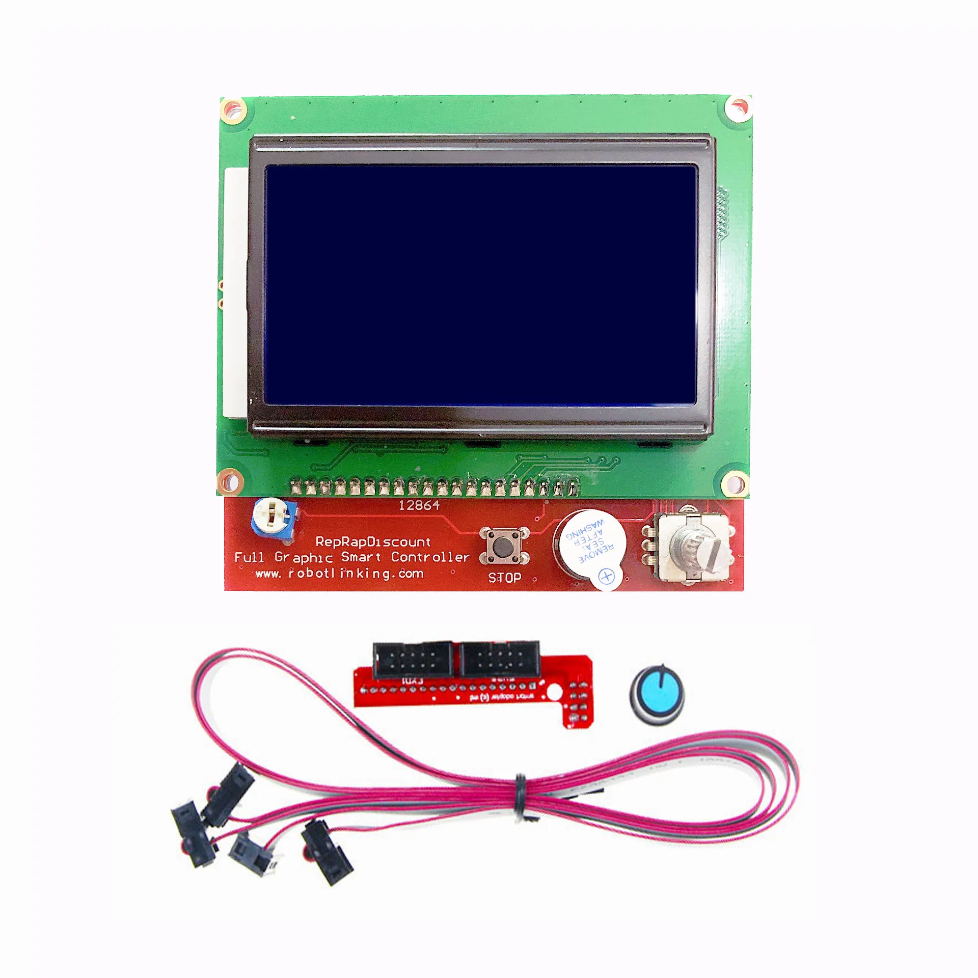 Комплект Reprap Ramps 1 6 с Mega 2560 r3 + Heatbed MK2B 12864 ЖК контроллер DRV8825 механический