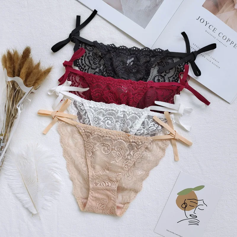 

NEW Women Lingerie Sexy Lace Perspective Panties Women Comfortable Cotton Underwear Seamless Briefs Intimates Low Waist Lingerie
