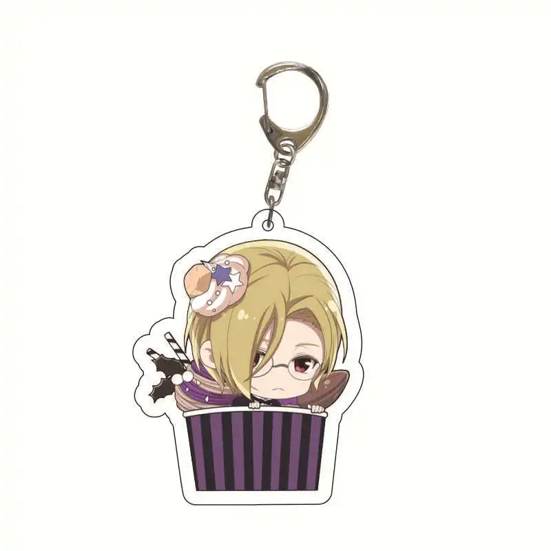 Anime Moriarty The Patriot Toy Pendant Keychain Double Sided Acrylic Key Chain Cartoon Figures Cosplay Ring Fans Collection | Украшения и