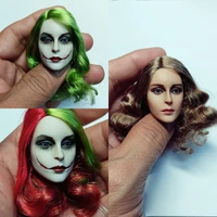 16 scale female joker head sculpt women clown head carved model with planted hair for 12 phicen action figures body dolls