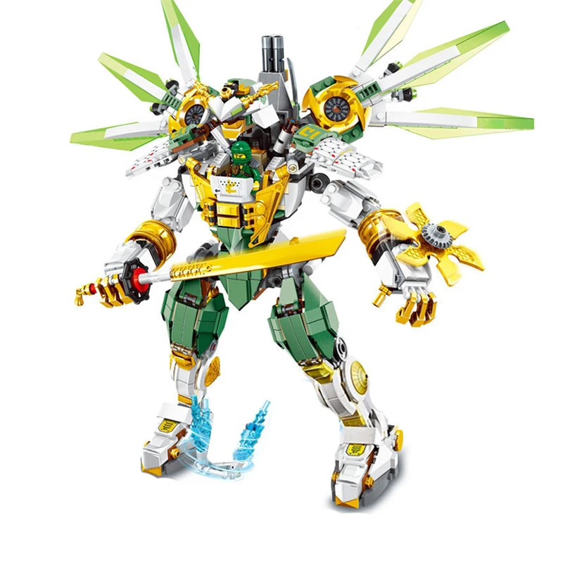 

929pcs New Ninja Lloyd Titan Mech Mech Sets Building Blocks Compatible Ninjagoed 70676 DIY Educational Toys Gift for Children