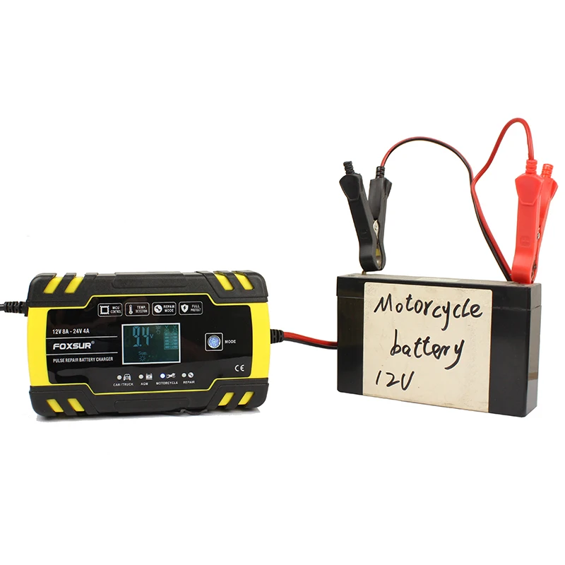 12V 24V для автомобилей и мотоциклов Батарея Зарядное устройство тележка ремонт с