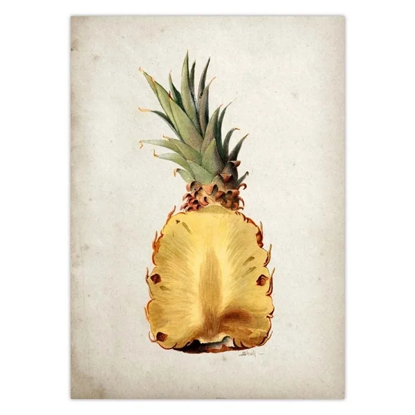 

Fresh Fruit Market Sign Pineapple Metal Tin Sign 8x12 Inch Retro Farm Organic Fruit Home Kitchen Bar Pub Wall Decor