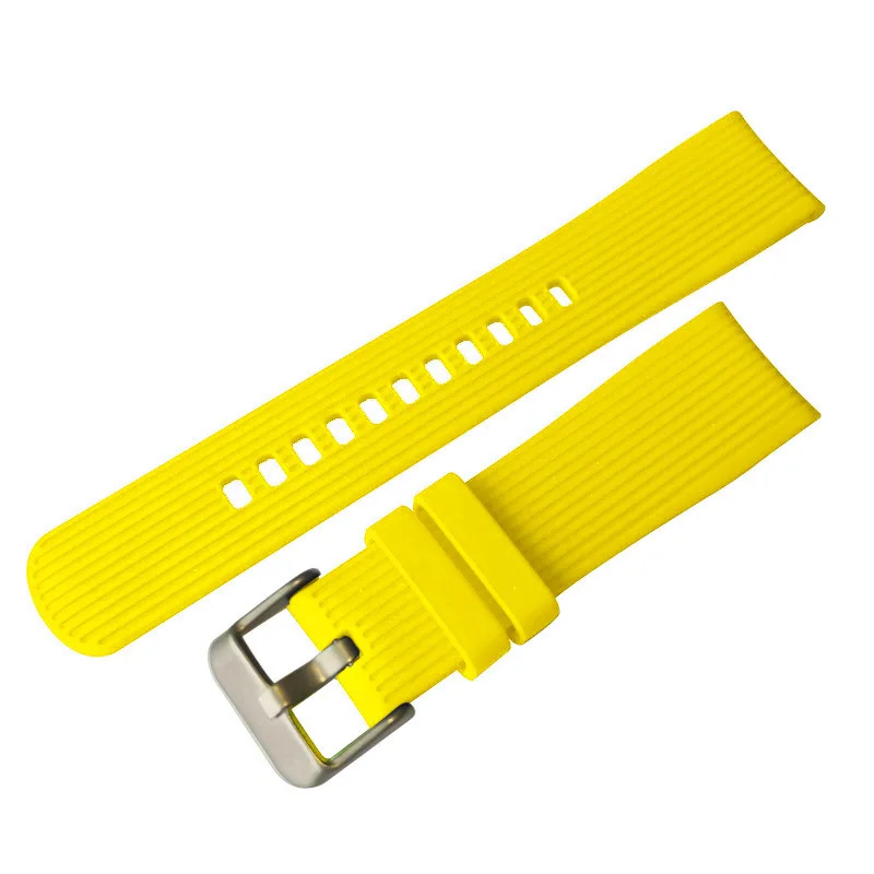 Yellow Для samsung Galaxy 42 мм Active gear S2 classic Sport 20 мм силиконовый браслет для часов Ремешок для Huami Amazfit Bip GTR 42 ремешок - Цвет ремешка: Yellow