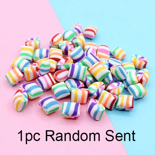 1pc Random Sent Счастливые обезьяны 10 шт. Fimo поставки слаймов игрушки Полимерная глина конфеты амулеты DIY дополнение наполнитель для пушистого облака прозрачный слизи - Цвет: 1pc Random Sent