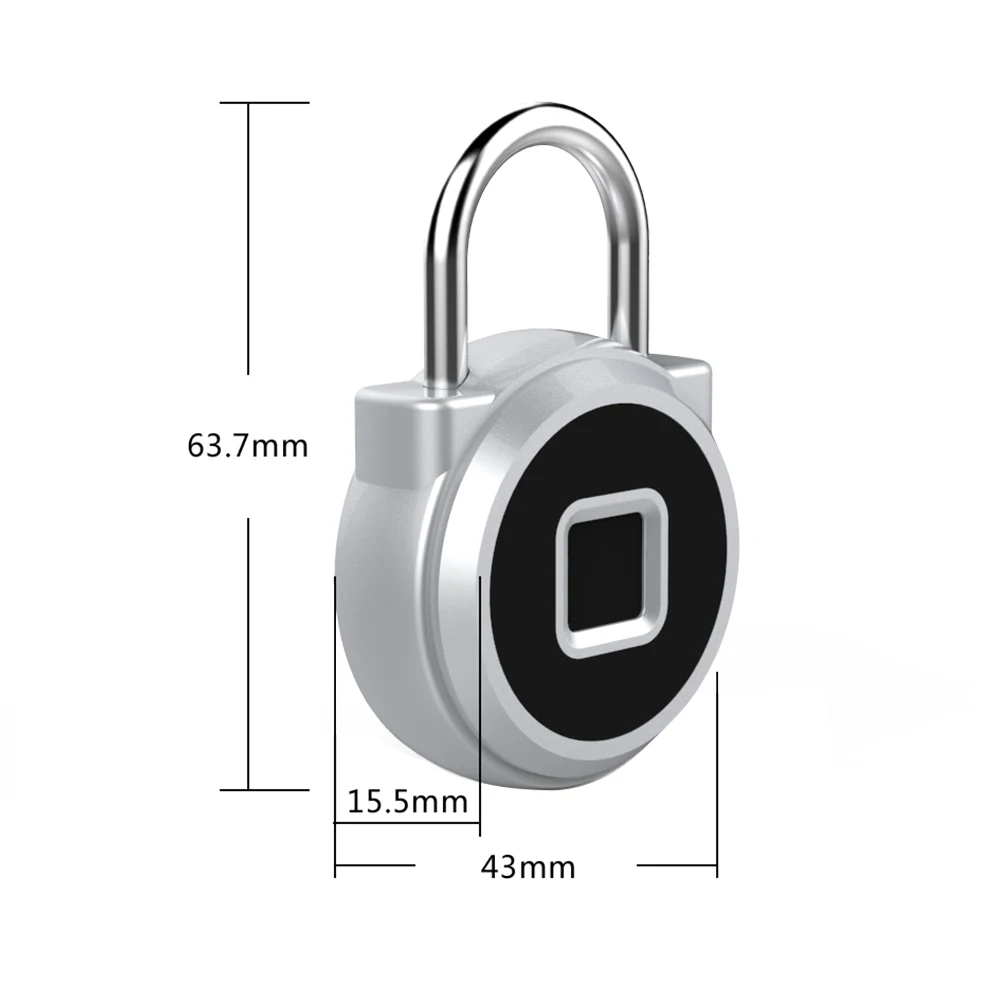 

Fingerprint Padlock Bluetooth APP Electronic Smart Non Password Household Locker Anti Theft Lock