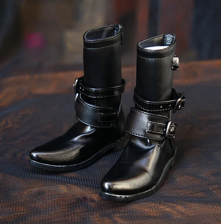 

1/4 1/3 scale BJD SD doll Skull leather Army boots shoes for MSD SD13 uncle doll accessories . not include doll and other C0633