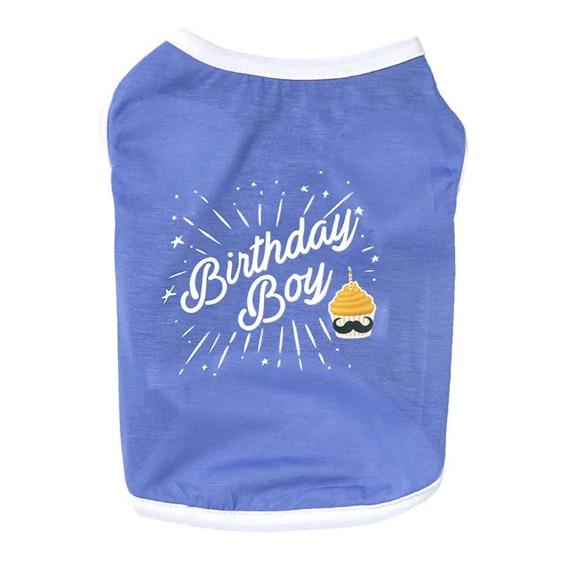 

Pet Breathable Dog Birthday Dress up Vests Summer Cotton Shirt Clothes for Chihuahua Pug Pet Puppy Dog Party Costume