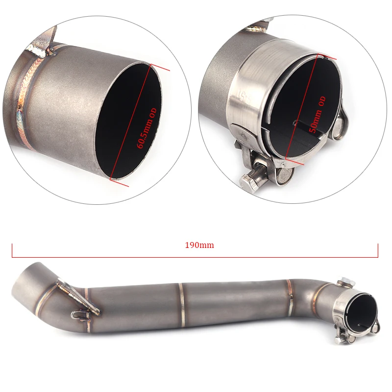 

61mm motorcycle exhaust Contact Link Middle pipe connector for HONDA CBR1000 RR CBR1000RR 2008-2017 Slip On