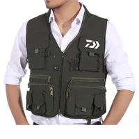 outdoor multi pockets fishing vest life jacket buoyancy multifunctional travel portable waterproof sea fishing vests