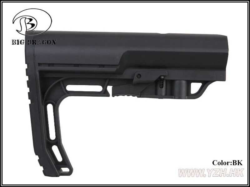 BK EmersonTactical шток Миссия винтовка M4 шток Jinming Mil Тактический MF после ухода за спиной Тактический минималистичный шток миссии гелевый шар - Цвет: BK