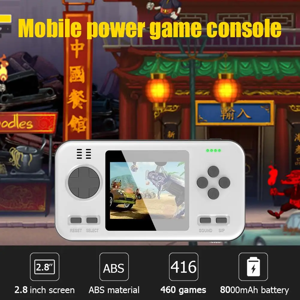

Handheld Game Console Retro Player Built-in 416 Classic Game With 8000mAh Power Bank Classic Handheld Gaming Player