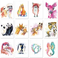 5d diy diamond painting cross stitch embroidery mosaic animals handmade full square round drill home wall decor craft gift