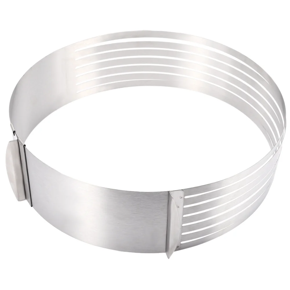 9-12 дюймов кольцо из нержавеющей стали регулируемый слой торта набор слайсер мусс