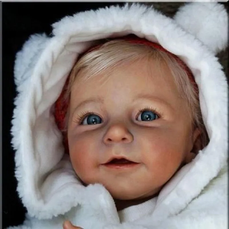 

55cm Bebe Reborn Dolls Lifelike Silicone Reborn Baby Doll Toys High-grade Acrylic Eyes Soft Real Skin Blood Vessel DIY Toys Gift
