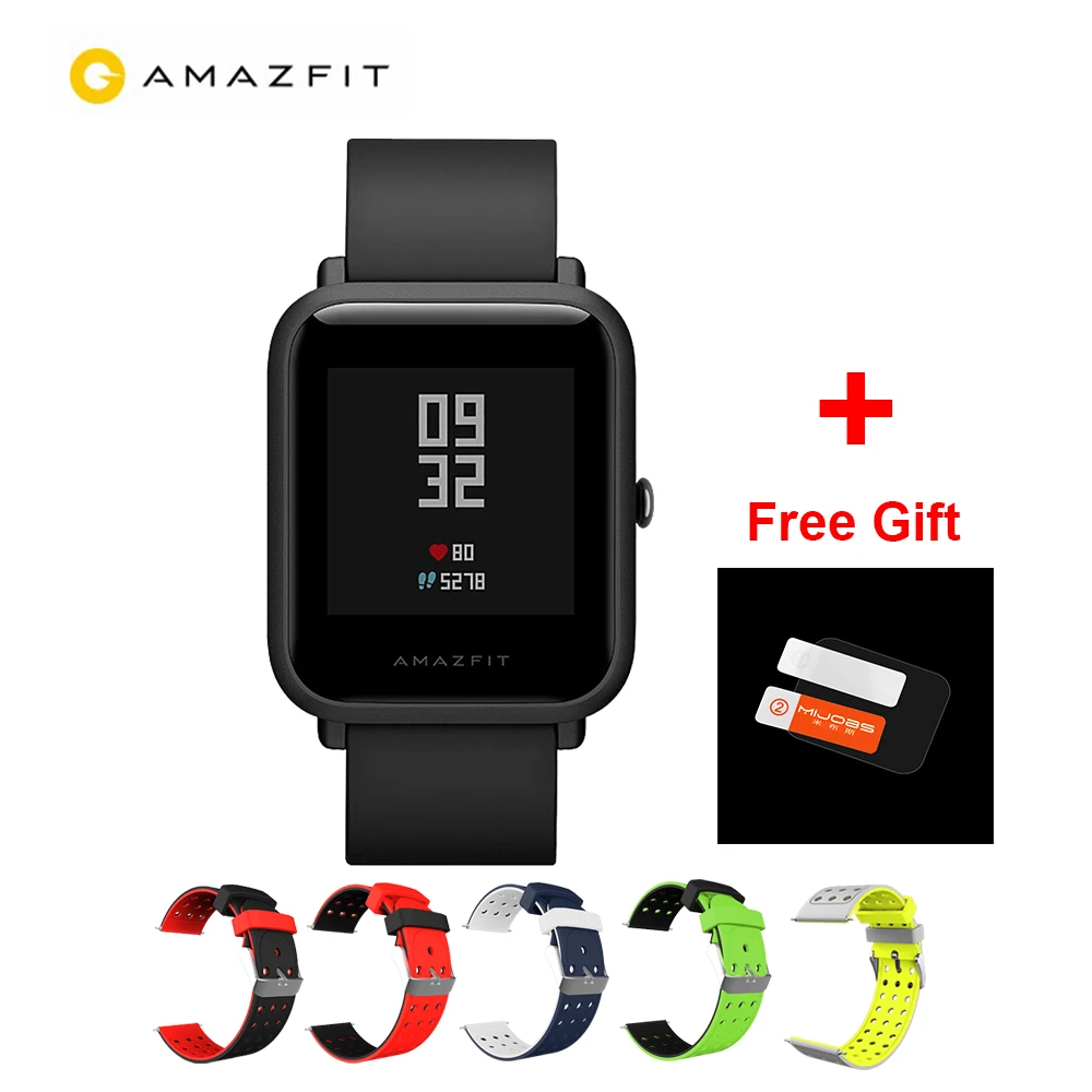 Международная версия Huami Amazfit Bip IP68 gps Смарт часы 45 дней в режиме ожидания Поддержка Strava сердечного ритма здоровья трекер