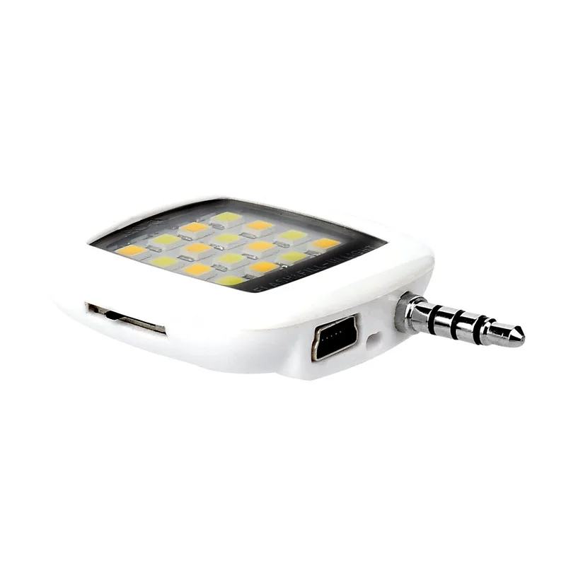 Mini LED Fill Light Portable 16 Spotlight Selfie Flash Lights 3.5mm Jack Plug for iPhone Android Smart Phones OC-shipping | Электроника
