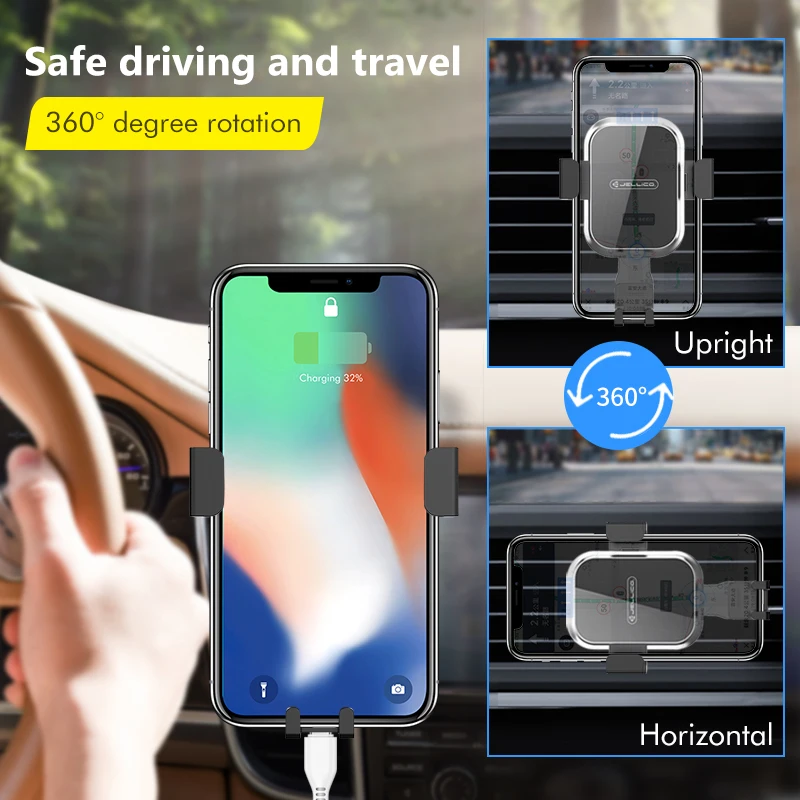 jellico universal phone car holder air vent mount stand mobile phone cell support for iphone xiaomi gravity auto clip in car free global shipping