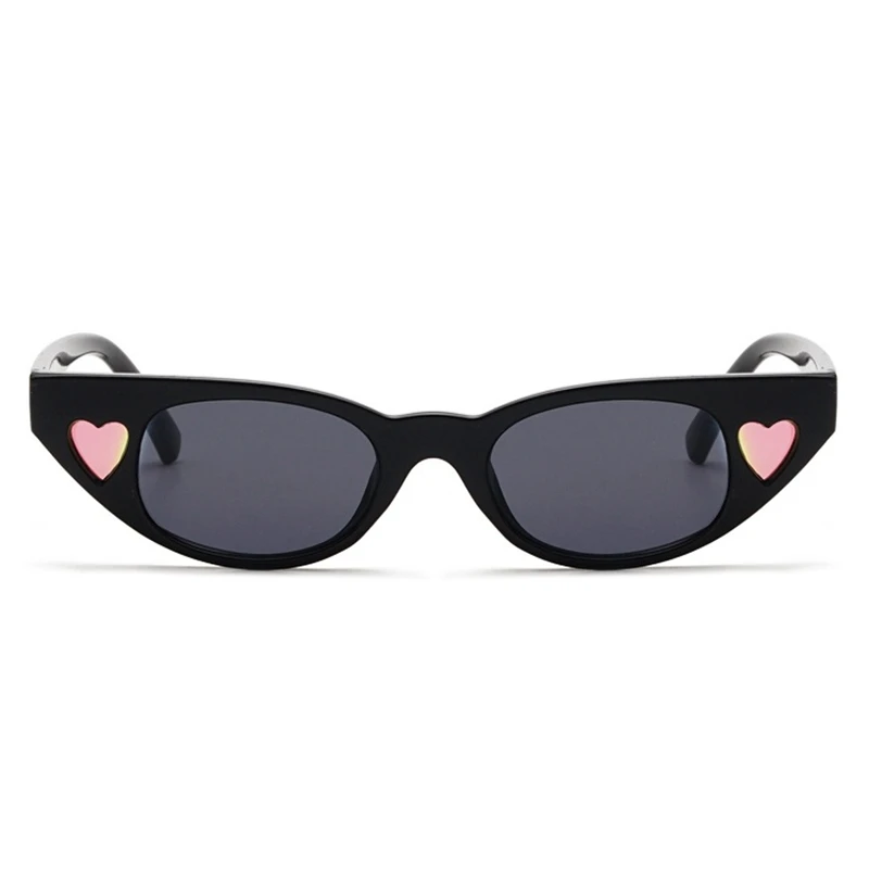 Милые Солнцезащитные очки в форме сердца женские винтажные пластиковые