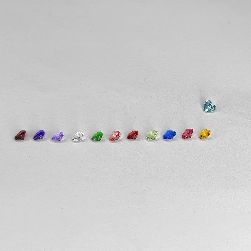 120 шт. Разноцветные 4 мм стекло камень сердце парящее украшение для стеклянный