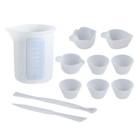 l5yd 11pcsset silicone resin measuring mixing cup stirrers diy crafts jewelry epoxy resin glue tools kit