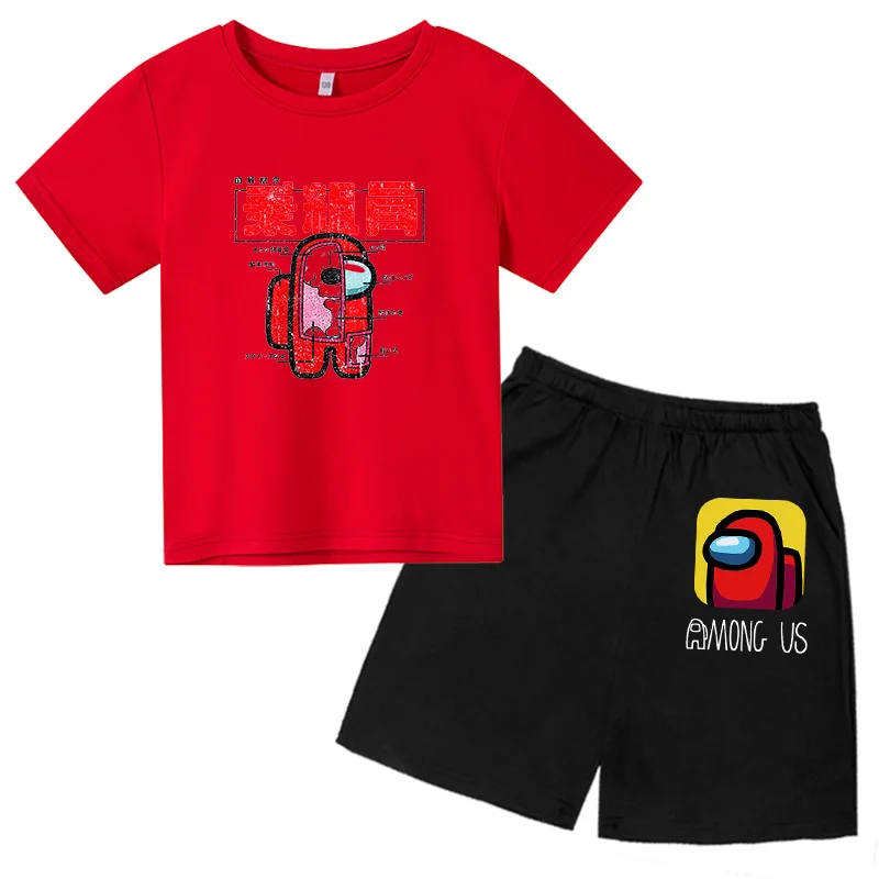 

2021 Children's Cartoon Set, T-Shirt + Shorts, Mario Brothers Set