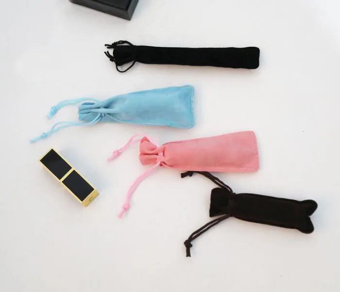 20 шт./лот черные/коричневые/синие двусторонние бархатные мешочки на шнурке для