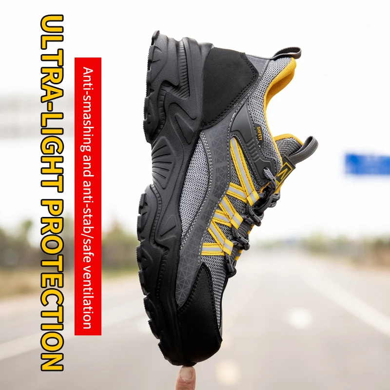 Safety Work Shoes Construction Men Outdoor Steel Toe Cap Puncture Proof High Quality Lightweight Indestructible Boots | Обувь