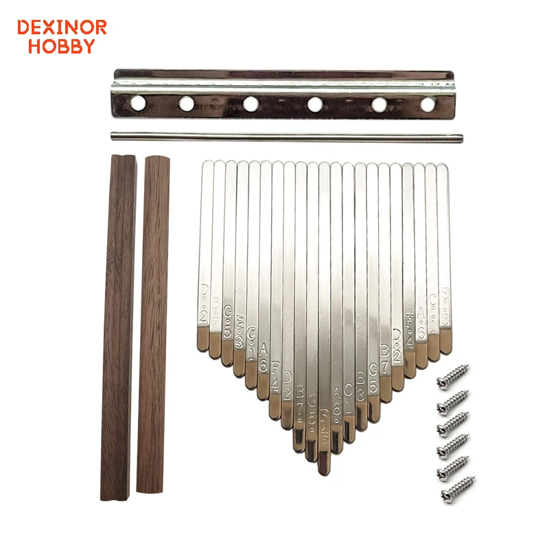 

21 Key DIY Kalimba Instrument Tines keys Set Carved note bridge Keyboard Thumb Piano Replacement Parts Musical Accessories