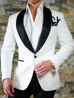 anniebritney new white jacquard mens suits set slim fit groom tuxedo for wedding dinner tailored plus size blazer black pants
