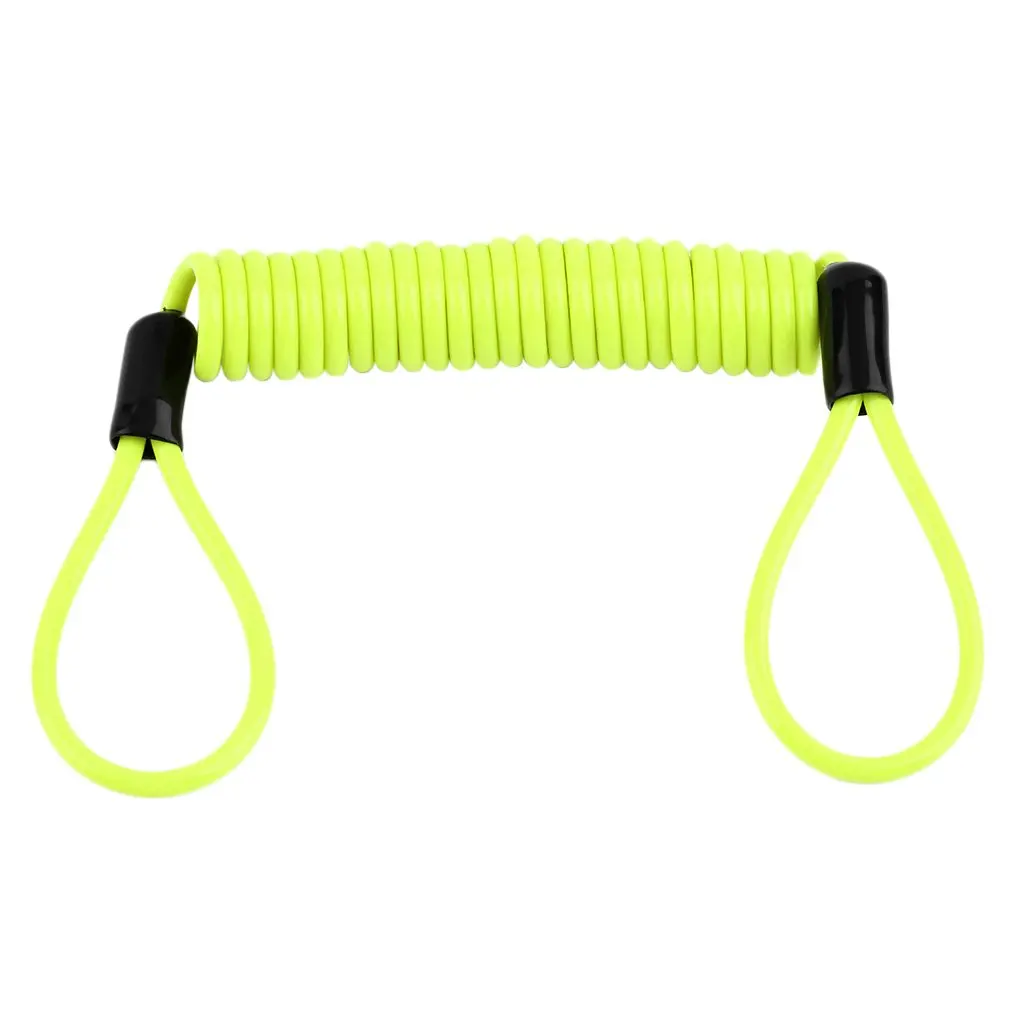 

120cm Green Security Anti Thief Motorbike Motorcycle Wheel Disc Brake alarm lock & bag and reminder spring cable