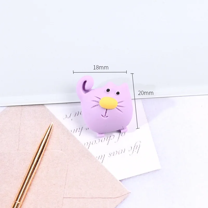 Кабошон 20 шт./лот милые Мультяшные животные с плоским основанием кавайный