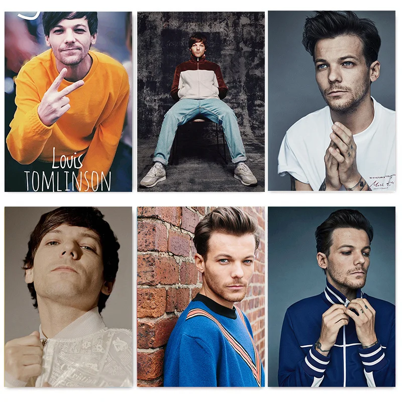 

British Singer Louis Tomlinson Poster Figure Portrait Wall Art Painting On Canvas Modern Home Decor Picture for Interior Room
