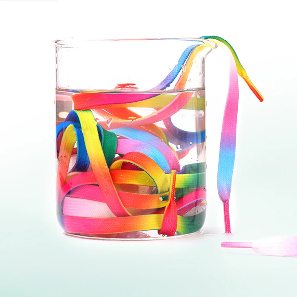 Rainbow Colorful Flat Shoelaces Fashion Printed Gradient Shoes Laces Accessories Outdoor Sneakers Shoelaces Canvas Bootlaces