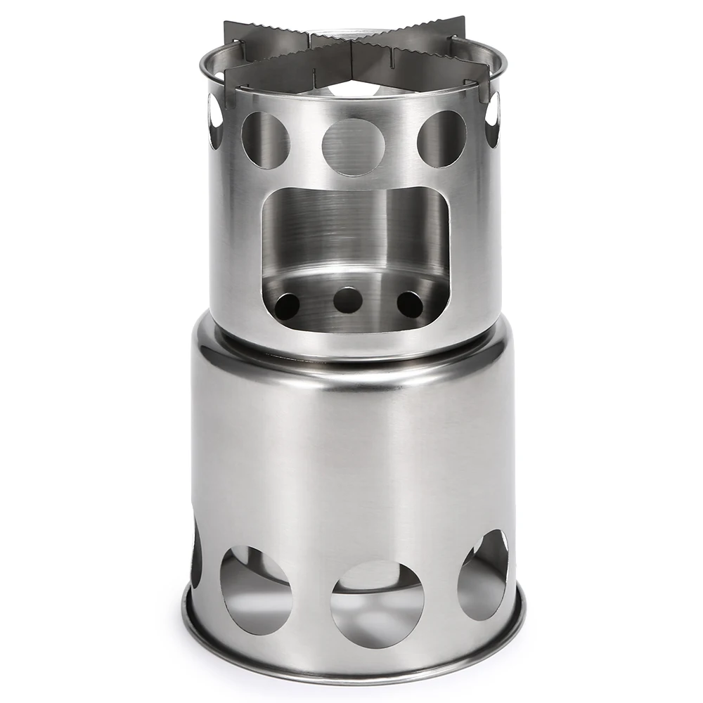 LIXADA Portable Outdoor Wood Stove Camping Folding Cookware Burning for Backpacking Survival Cooking Picnic Hunting | Спорт и