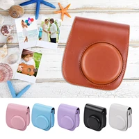 new portable instant camera case bag holder pu leather with shoulder strap compatible with fujifilm fuji instax mini 11 covers