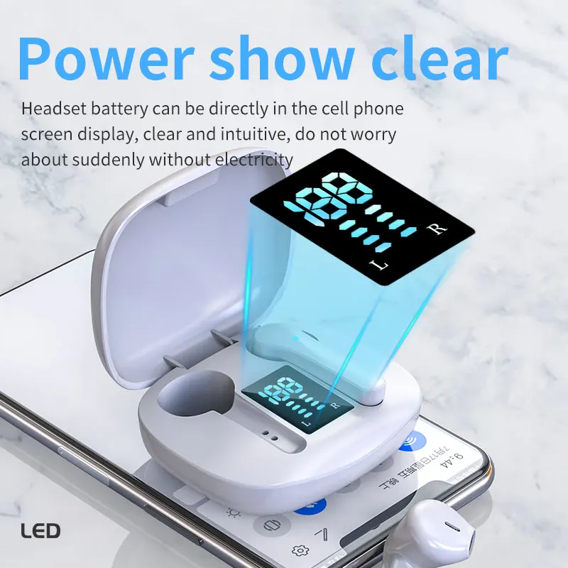 TWS Bluetooth 5 0 наушники беспроводные спортивные мини-гарнитура с 9D стереозвуком