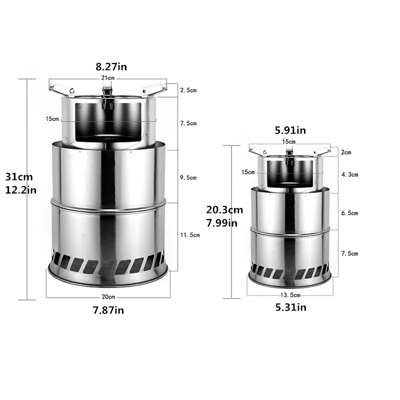 Большой размер походная дровяная печь портативная газовая дрова горящая для