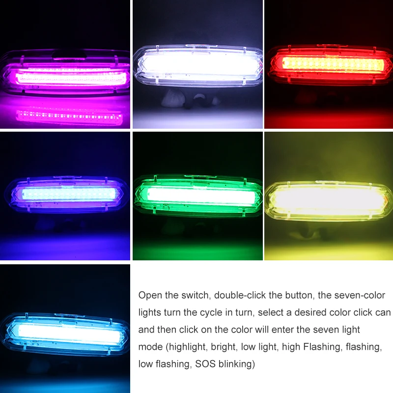 Велосипедный фонарь pвелоспорт портативный Перезаряжаемый от USB COB светодиодный