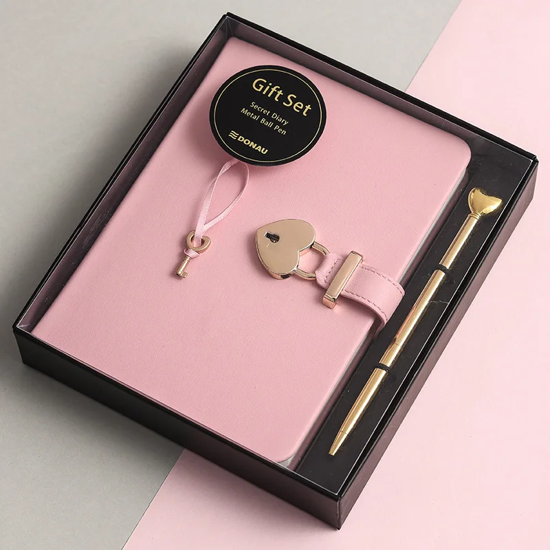 

Secret Notebook Ruled Journal Lined Diary With Lock Creative Gift Heart Lock