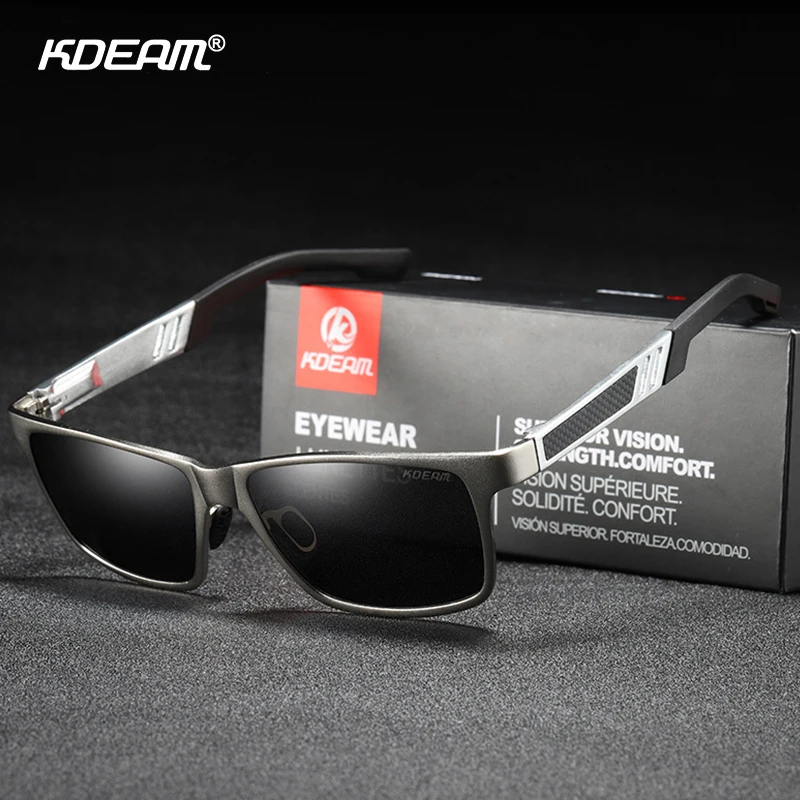 

Kdeam Men's Aluminum Magnesium Polarized Sunglasses Fashion Real Film Lenses Outdoor Sports Driving Travel Sunglass Shades UV400