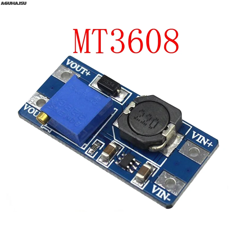 Регулируемый модуль поддержки MT3608 2 А Повышающий Модуль пластины с MICRO USB В 24 до 5 9 в 12 28 в|Интегральные схемы| |