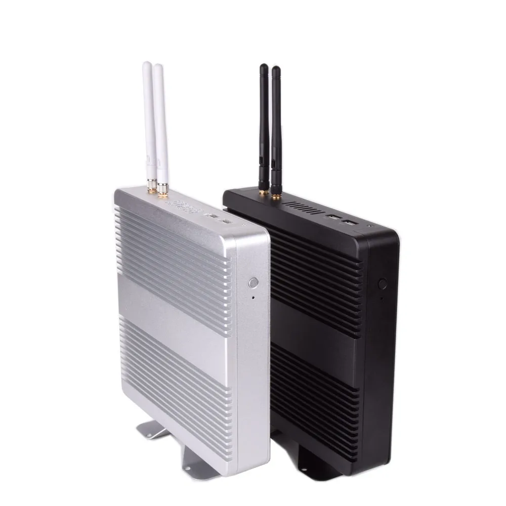 Безвентиляторный мини настольный ПК Windows 10 Barebone Мини компьютер Intel Core i3 i5 i7 4K HTPC HDMI
